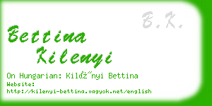 bettina kilenyi business card